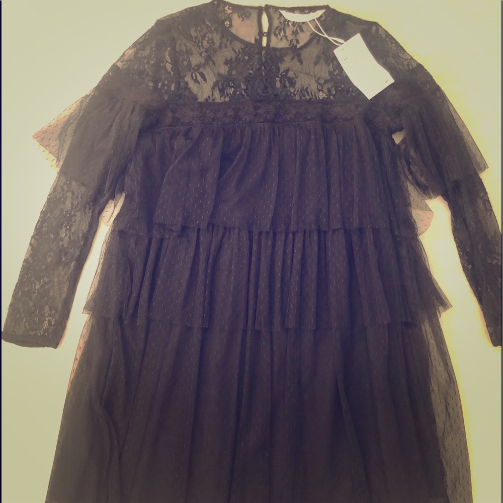 H&M black lace dress